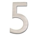 Perfectpatio Solid Cast Brass 5 in. Satin Nickel Floating House Number 5 PE37629